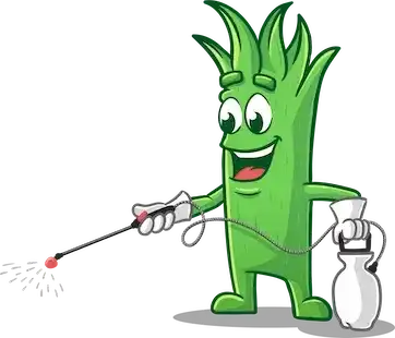 Transparent Weed Control Mascot For Lawn Buddies